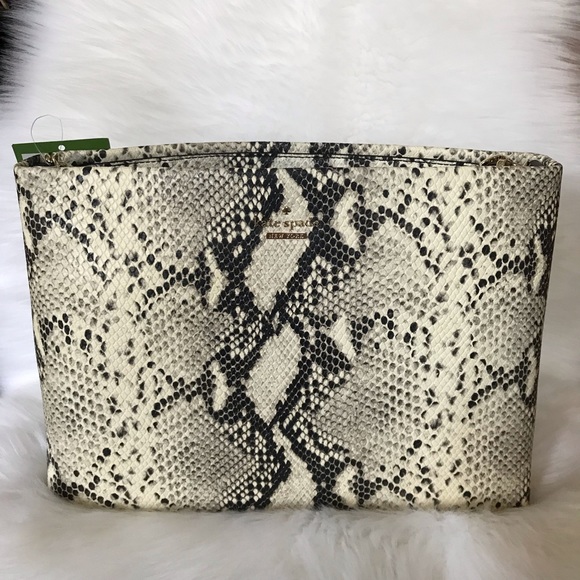 Emerson Snake Lorie cement black Kate spade emboss - Picture 4 of 8
